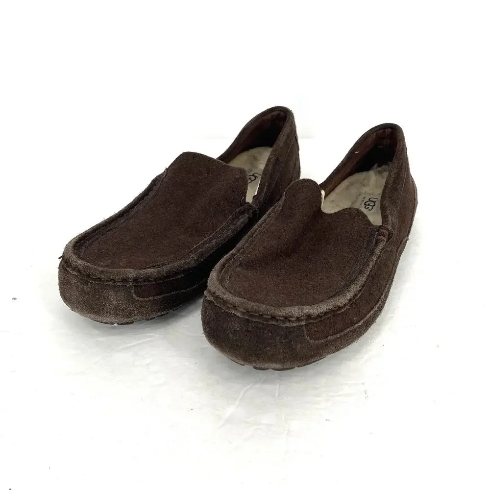 Ugg Astor Moccasin Clog Loafer Chocolate Brown Wool Men's Size 10